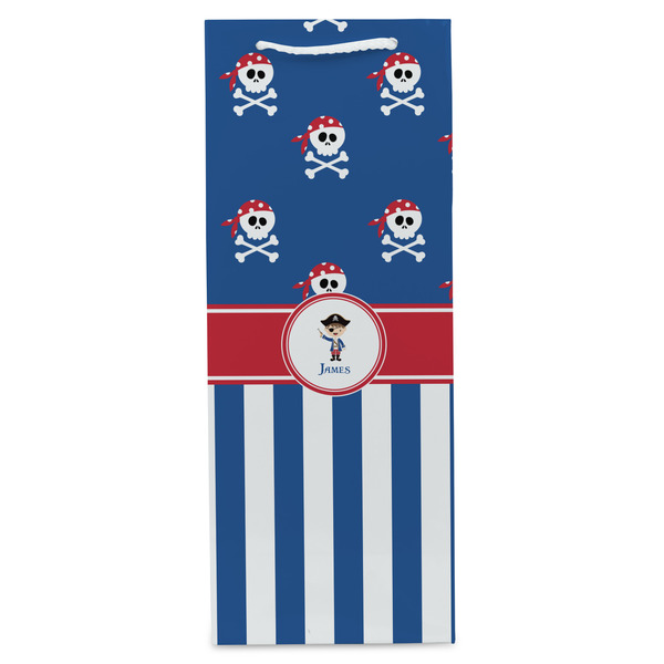Blue Pirate Wine Gift Bag - Gloss - Front