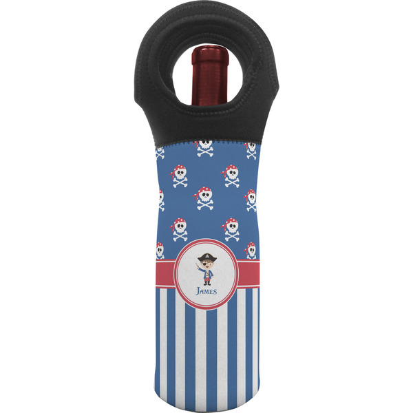 Custom Blue Pirate Wine Tote Bag (Personalized)
