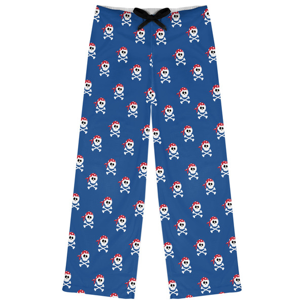 Custom Blue Pirate Womens Pajama Pants - L