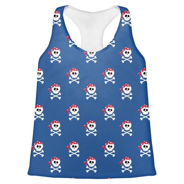 Custom Blue Pirate Womens Racerback Tank Top