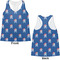Blue Pirate Womens Racerback Tank Tops - Medium - Front and Back