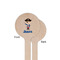 Blue Pirate Wooden 6" Stir Stick - Round - Single Sided - Front & Back