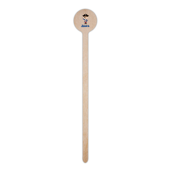 Blue Pirate Wooden 6" Stir Stick - Round - Single Stick