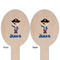 Blue Pirate Wooden Food Pick - Oval - Double Sided - Front & Back
