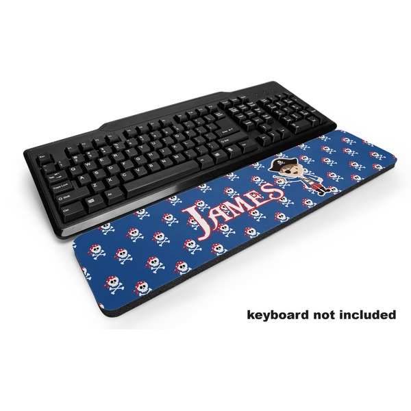 Custom Blue Pirate Keyboard Wrist Rest (Personalized)