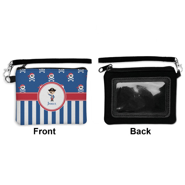 Blue Pirate Wristlet ID Cases - Front & Back