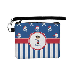Blue Pirate Wristlet ID Case w/ Name or Text