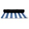Blue Pirate Yoga Mat Rolled up Black Rubber Backing