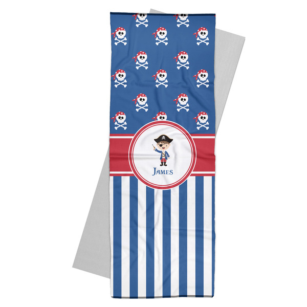 Custom Blue Pirate Yoga Mat Towel (Personalized)