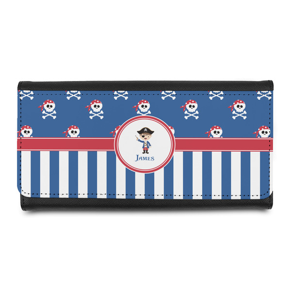 Custom Blue Pirate Leatherette Ladies Wallet (Personalized)