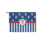 Blue Pirate Zipper Pouch - Small - 8.5"x6" (Personalized)