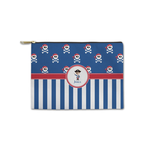 Custom Blue Pirate Zipper Pouch - Small - 8.5"x6" (Personalized)