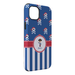 Blue Pirate iPhone Case - Rubber Lined - iPhone 14 Plus (Personalized)