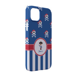 Blue Pirate iPhone Case - Plastic - iPhone 14 Pro (Personalized)