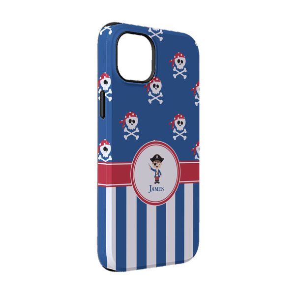 Custom Blue Pirate iPhone Case - Rubber Lined - iPhone 14 (Personalized)