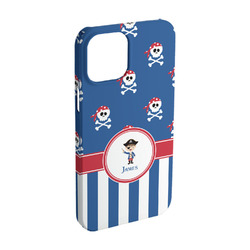 Blue Pirate iPhone Case - Plastic - iPhone 15 Pro (Personalized)