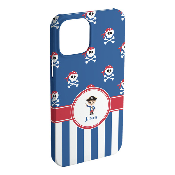 Custom Blue Pirate iPhone Case - Plastic (Personalized)
