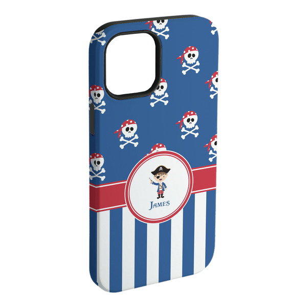 Custom Blue Pirate iPhone Case - Rubber Lined (Personalized)