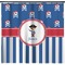 Pirate Themed & Stripes Shower Curtain for Boys