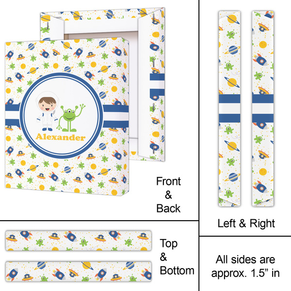 Boy's Space Themed 11x14 - Canvas Print - Approval