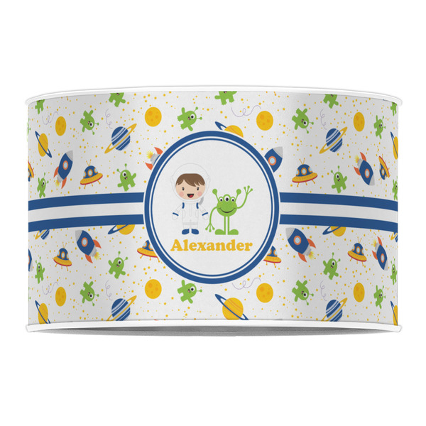 Boy's Space Themed 12" Drum Lampshade - FRONT (Poly Film)