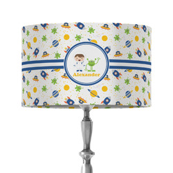 Boy's Space Themed 12" Drum Lamp Shade - Fabric (Personalized)