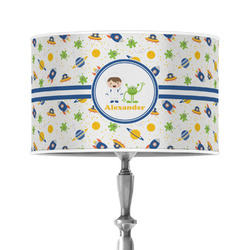Boy's Space Themed 12" Drum Lamp Shade - Poly-film (Personalized)