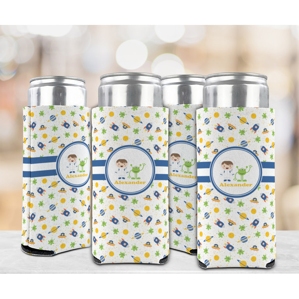 Boy's Space Themed 12oz Tall Can Sleeve - Set of 4 - LIFESTYLE