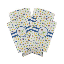 Boy's Space Themed Can Cooler (tall 12 oz) - Set of 4 (Personalized)