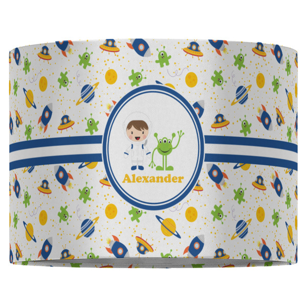 Boy's Space Themed 16" Drum Lampshade - FRONT (Fabric)