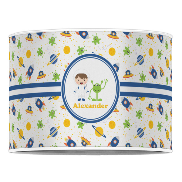 Boy's Space Themed 16" Drum Lampshade - FRONT (Poly Film)