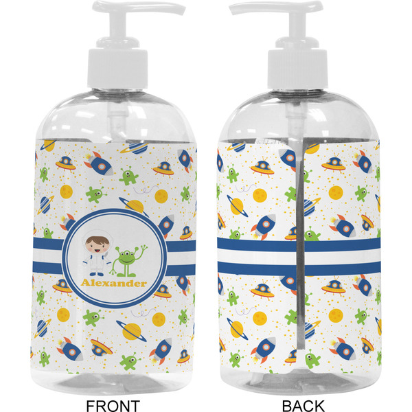 Boy's Space Themed 16 oz Plastic Liquid Dispenser- Approval- White