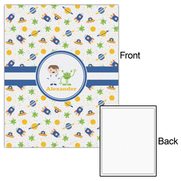Boy's Space Themed 16x20 - Matte Poster - Front & Back