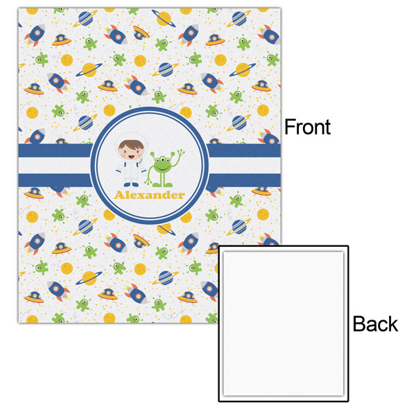 Boy's Space Themed 20x24 - Matte Poster - Front & Back