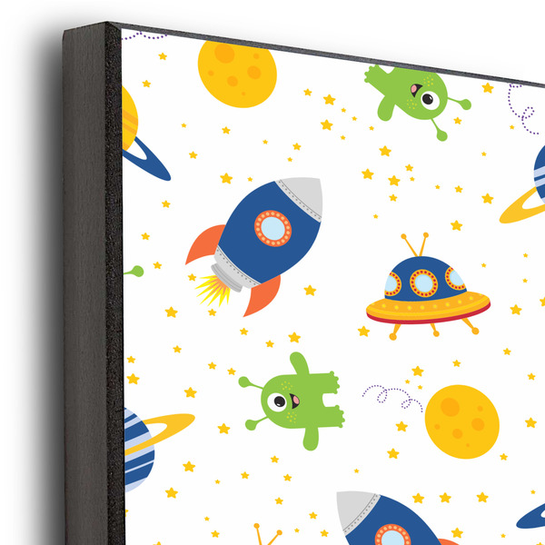 Boy's Space Themed 20x24 Wood Print - Closeup