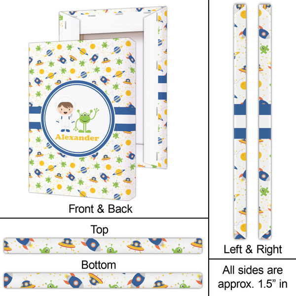 Boy's Space Themed 20x30 - Canvas Print - Approval