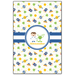 Boy's Space Themed Wood Print - 20x30 (Personalized)