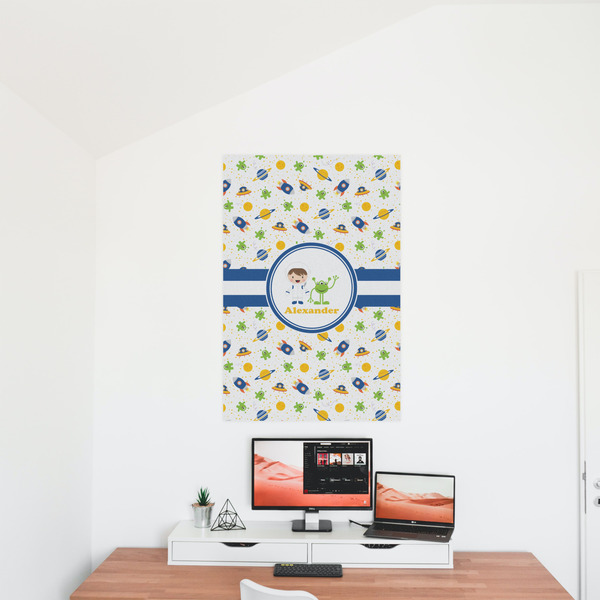 Boy's Space Themed 24x36 - Matte Poster - On the Wall