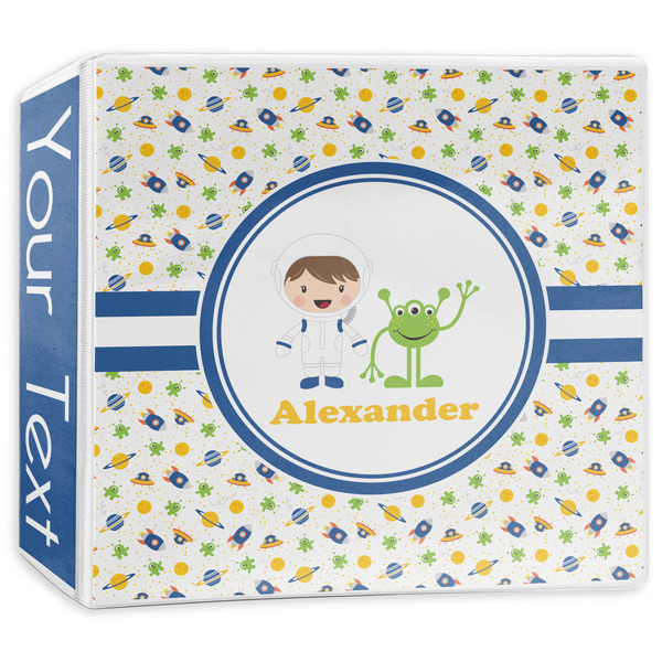 Custom Boy's Space Themed 3-Ring Binder - 3 inch (Personalized)