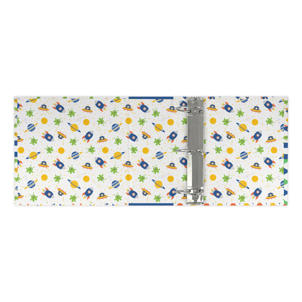 Boy's Space Themed 3 Ring Binders - Full Wrap - 3" - OPEN INSIDE