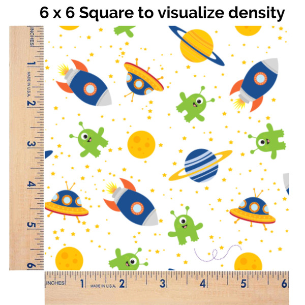 Boy's Space Themed 6x6 Swatch of Fabric