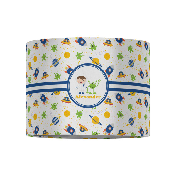 Boy's Space Themed 8" Drum Lampshade - FRONT (Fabric)