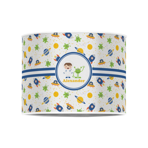 Boy's Space Themed 8" Drum Lampshade - FRONT (Poly Film)