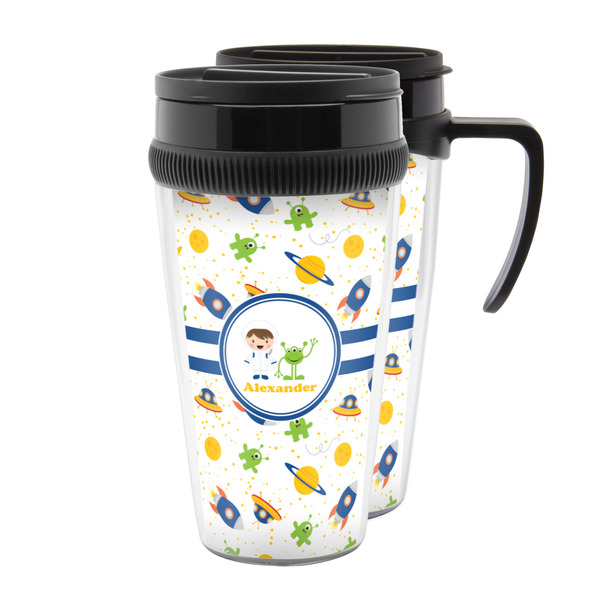 Custom Boy's Space Themed Acrylic Travel Mug (Personalized)