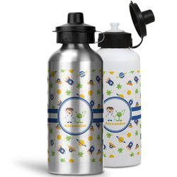 Boy's Space Themed Water Bottles - 20 oz - Aluminum (Personalized)