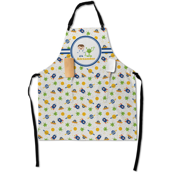 Custom Boy's Space Themed Apron With Pockets w/ Name or Text