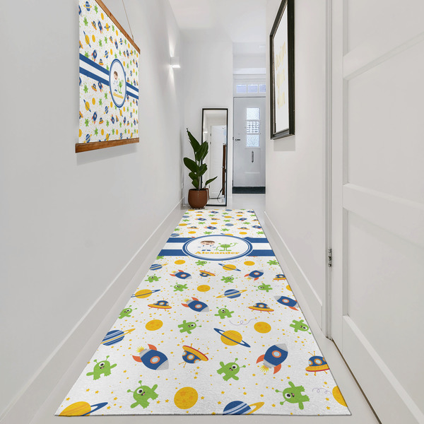 Boy's Space Themed Area Rug Sizes - In Context (vertical)