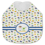 Boy's Space Themed Jersey Knit Baby Bib w/ Name or Text
