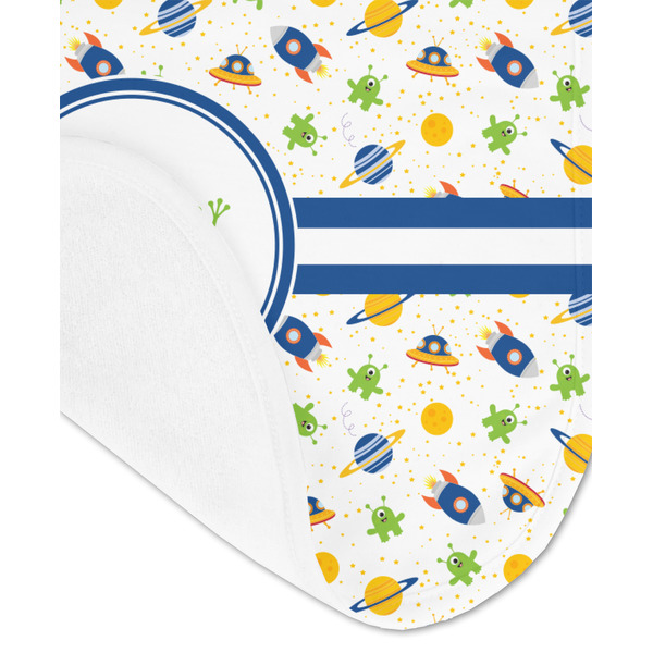 Boy's Space Themed Baby Bib - AFT detail