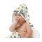 Boy's Space Themed Baby Hooded Towel on Child